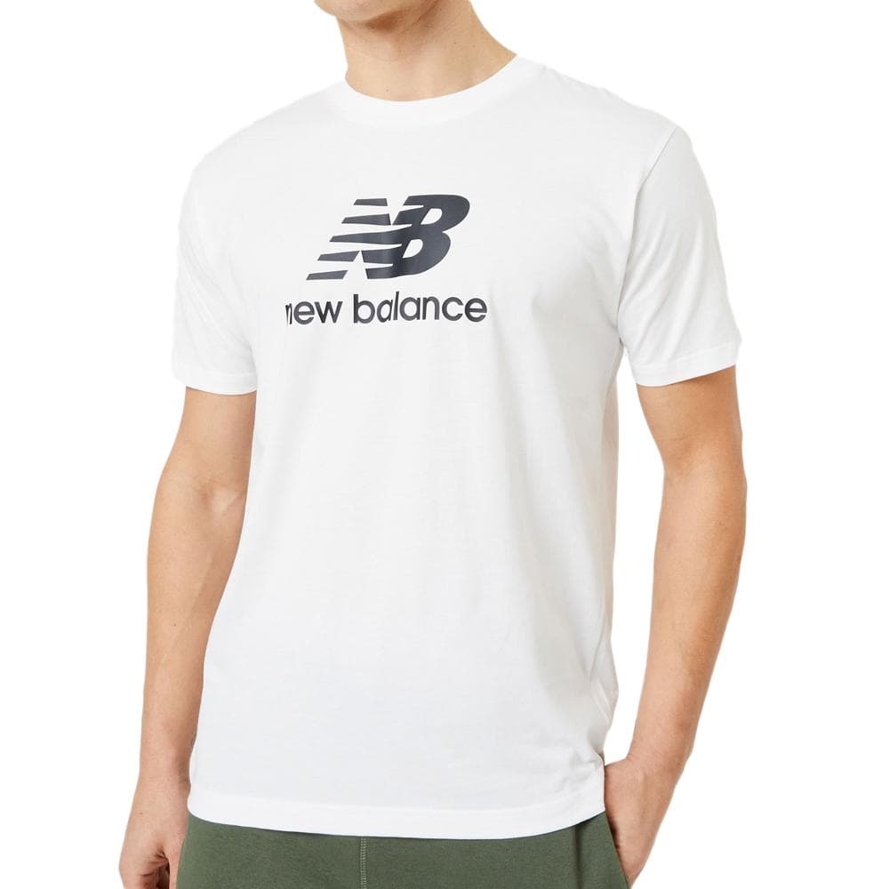 T-shirt Blanc Homme New Balance Stacked Logo 1