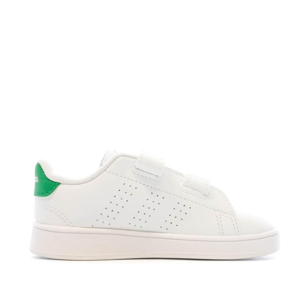 Baskets Blanches/Vert Enfant Adidas Advantage 2