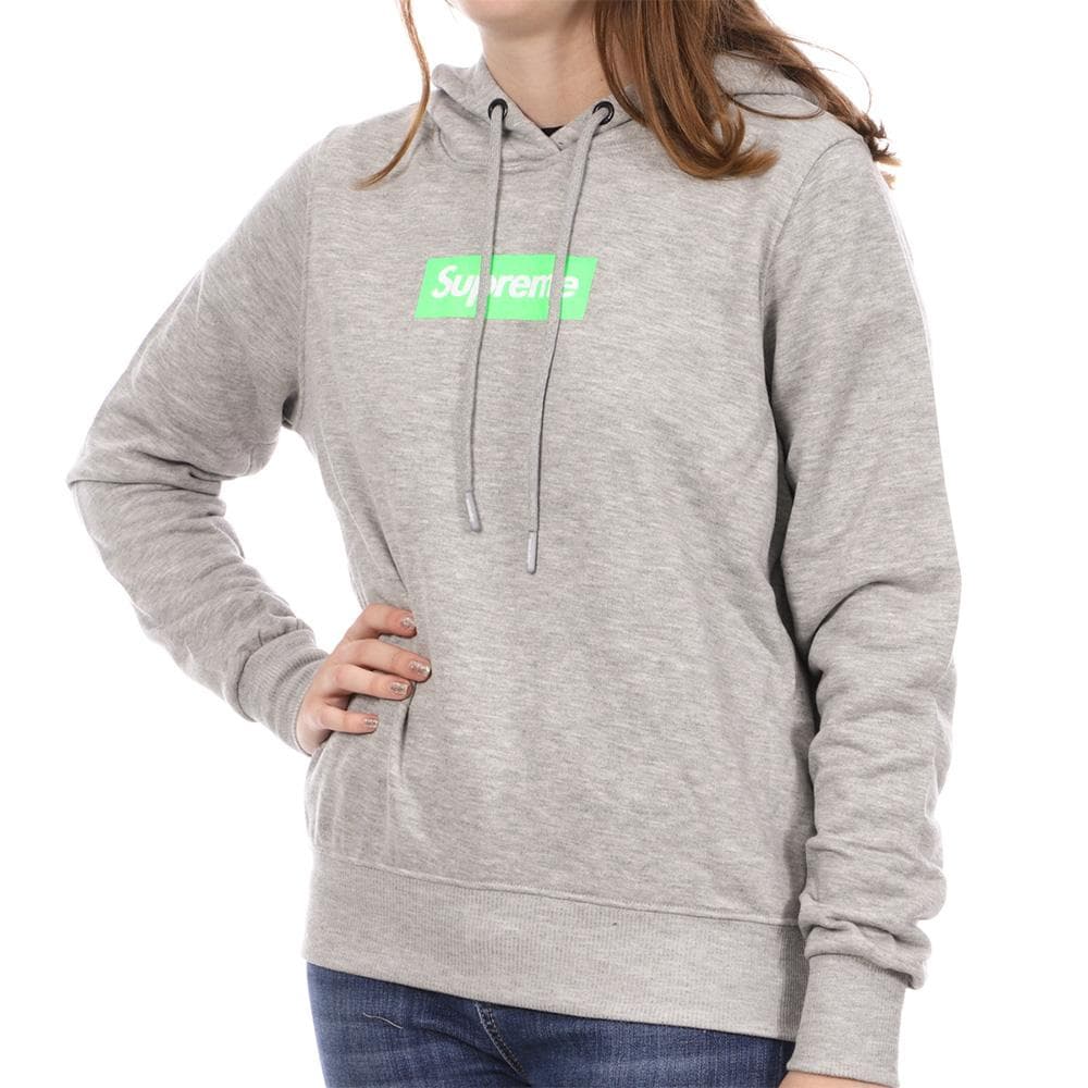 Sweat à Capuche Gris/Vert Femme Supreme Grip Pat 1