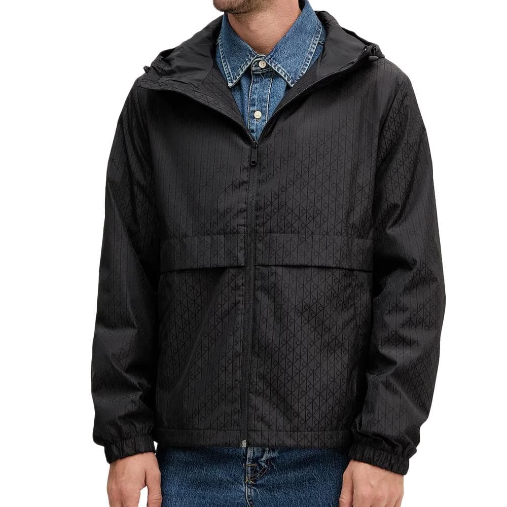 Coupe Vent Noir Homme Calvin Klein Jeans Nylon Flange 1