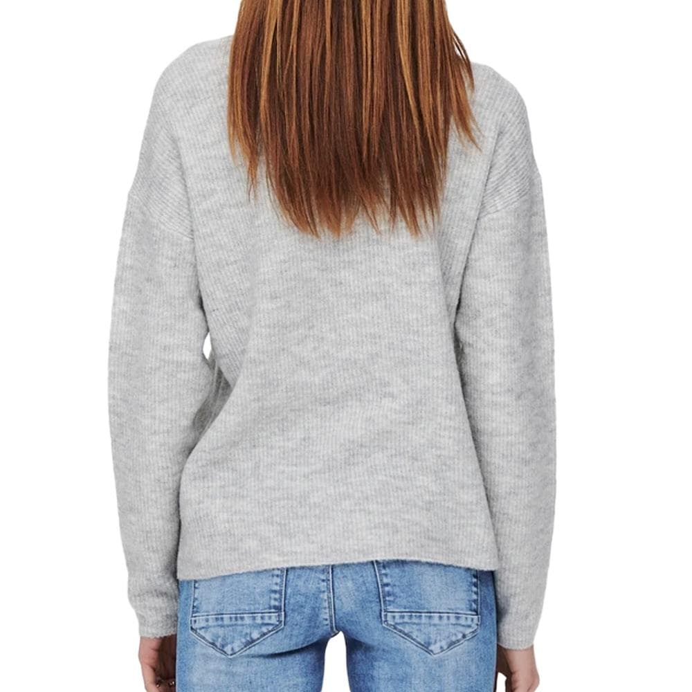 Pull Gris Clair Femme Only Camilla V-neck 2