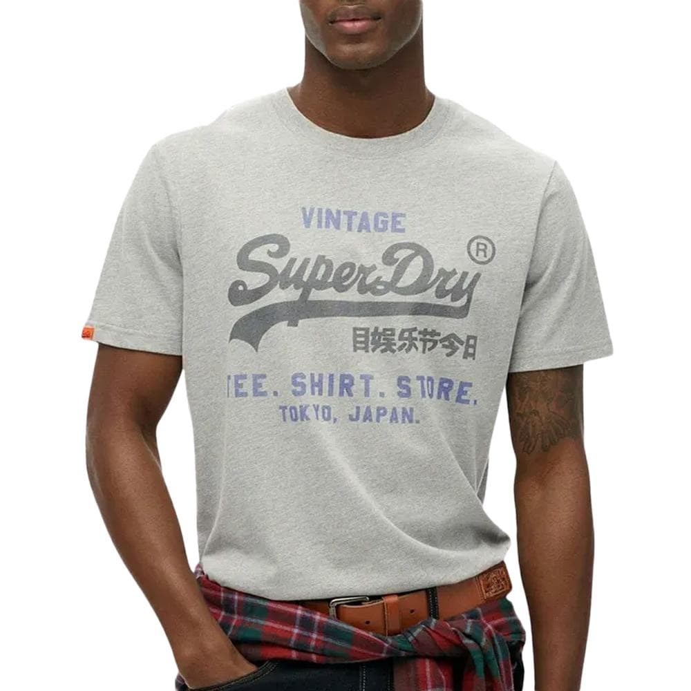 T-Shirt Gris Homme Superdry Vl M1012216A 1