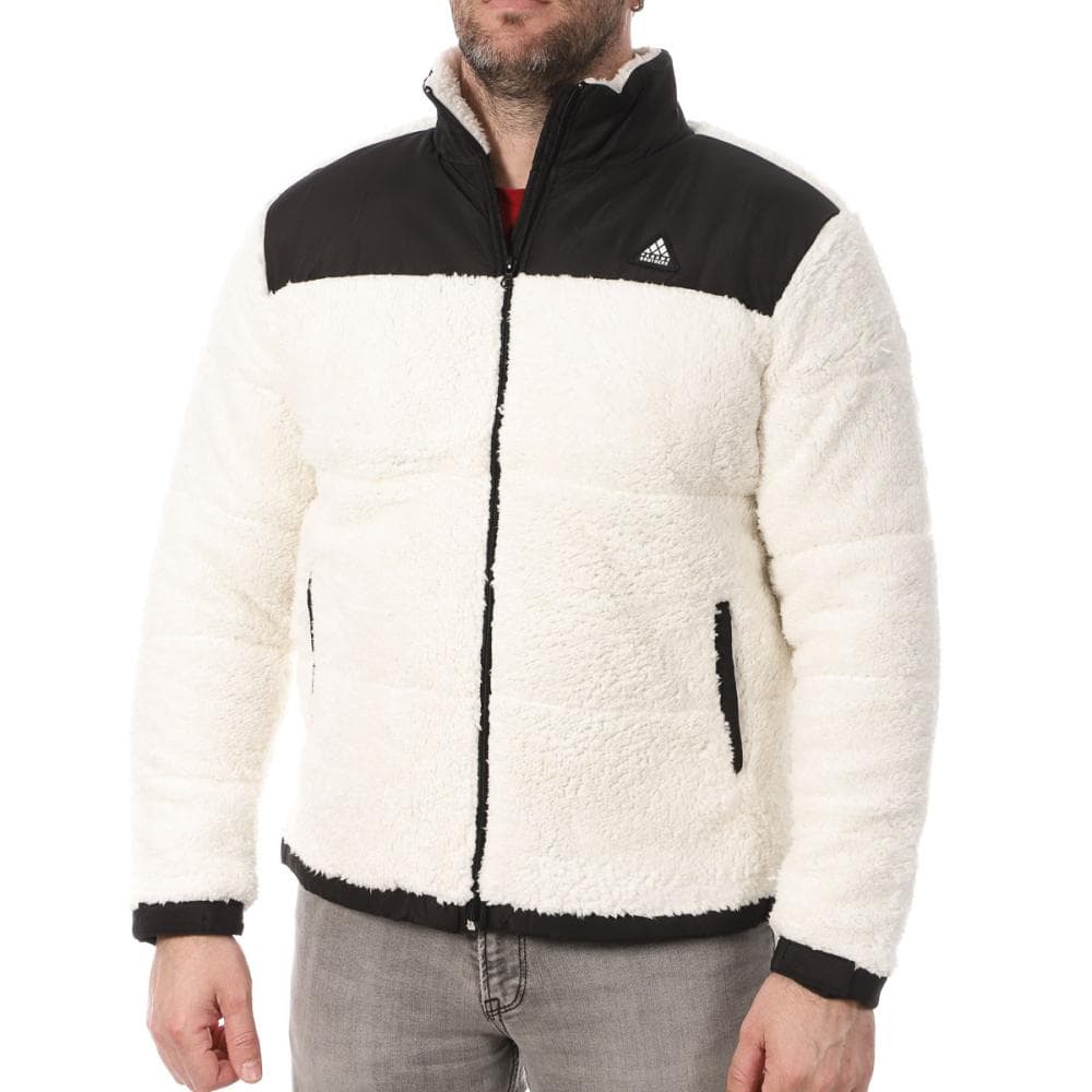 Veste Sherpa Blanche/Noir Homme Paname Brothers VISTA 1