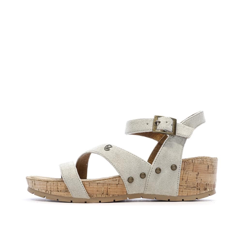 Sandales Grises Clair Femme Chattawak Laspinas 1