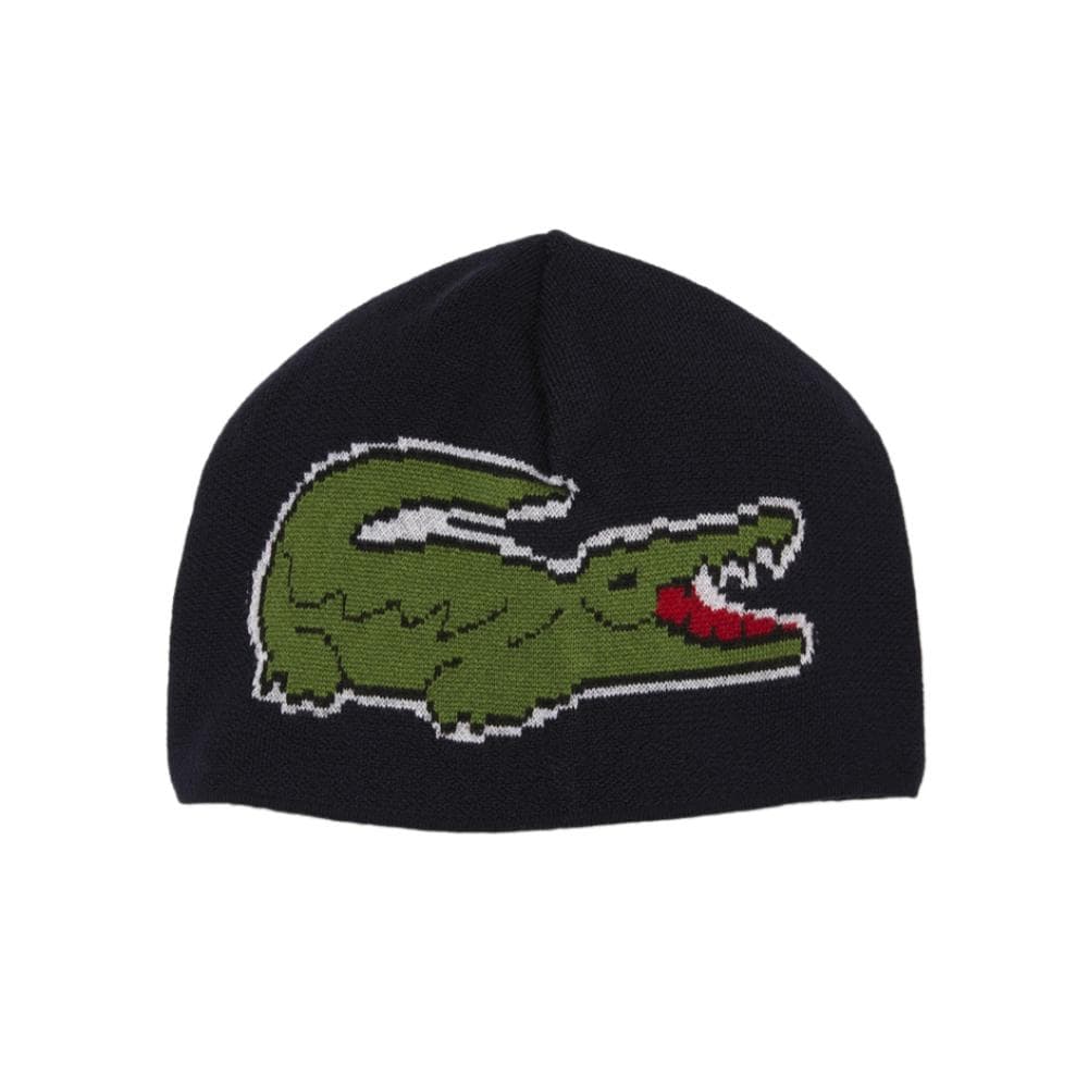 Coffret cadeau bonnet et écharpe en crocodile unisexe Marine Lacoste RB1515 2