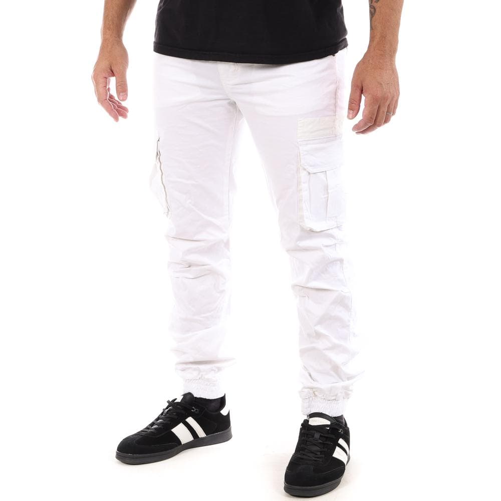 Pantalon Cargo Blanc Homme Paname Brothers Carlos 1