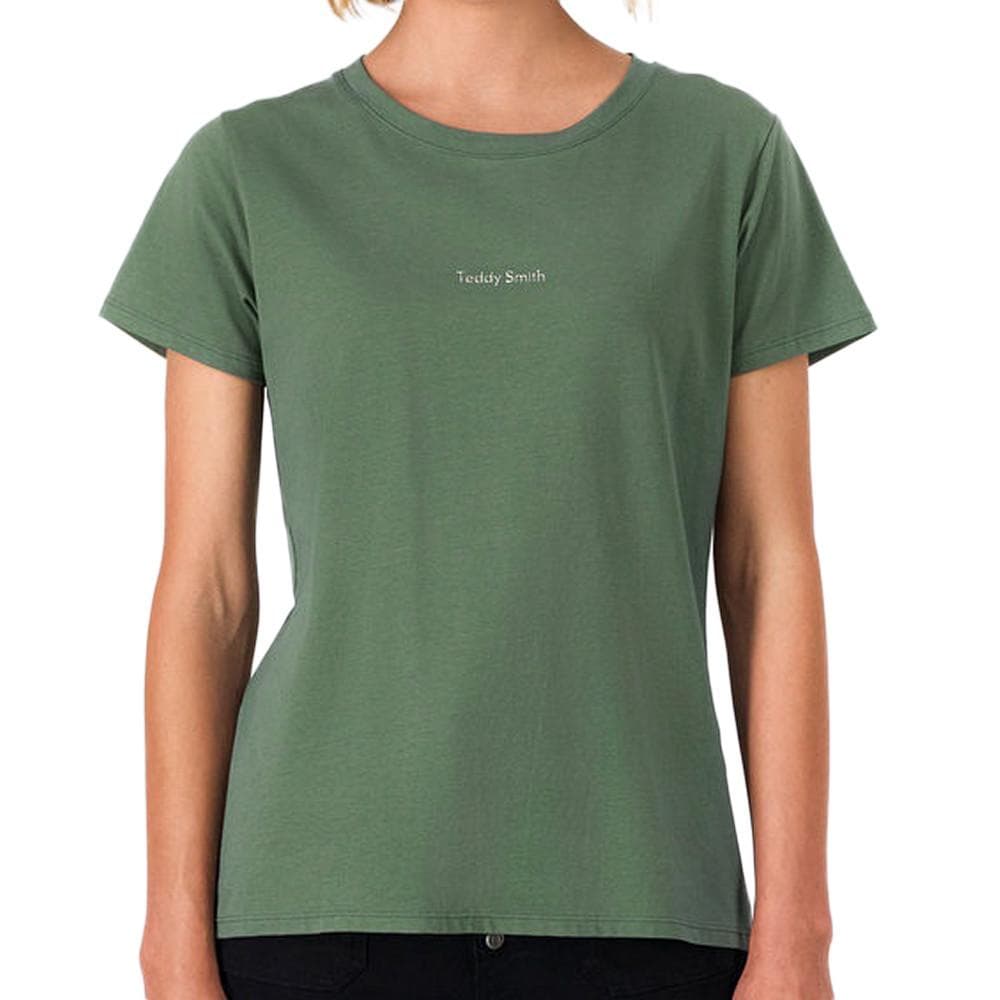 T-shirt Vert Femme Teddy Smith Ribelle 1