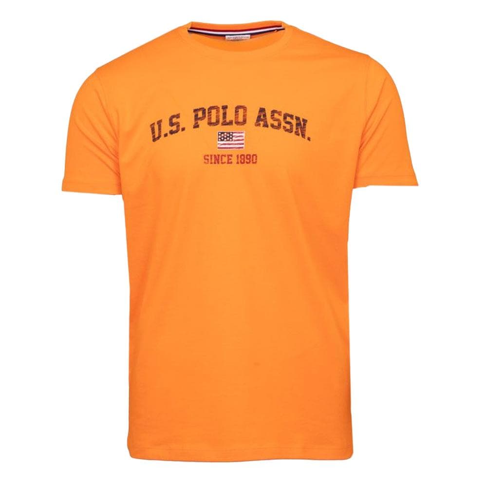 T-Shirt Orange Homme US Polo ASSN Nick 1