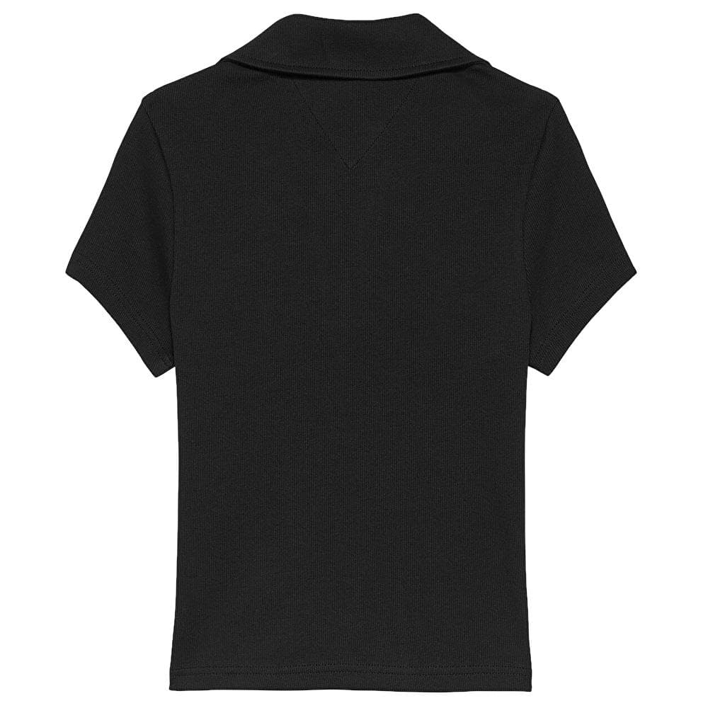 Polo Noir Femme Tommy Hilfiger Slim DW0DW22326 2