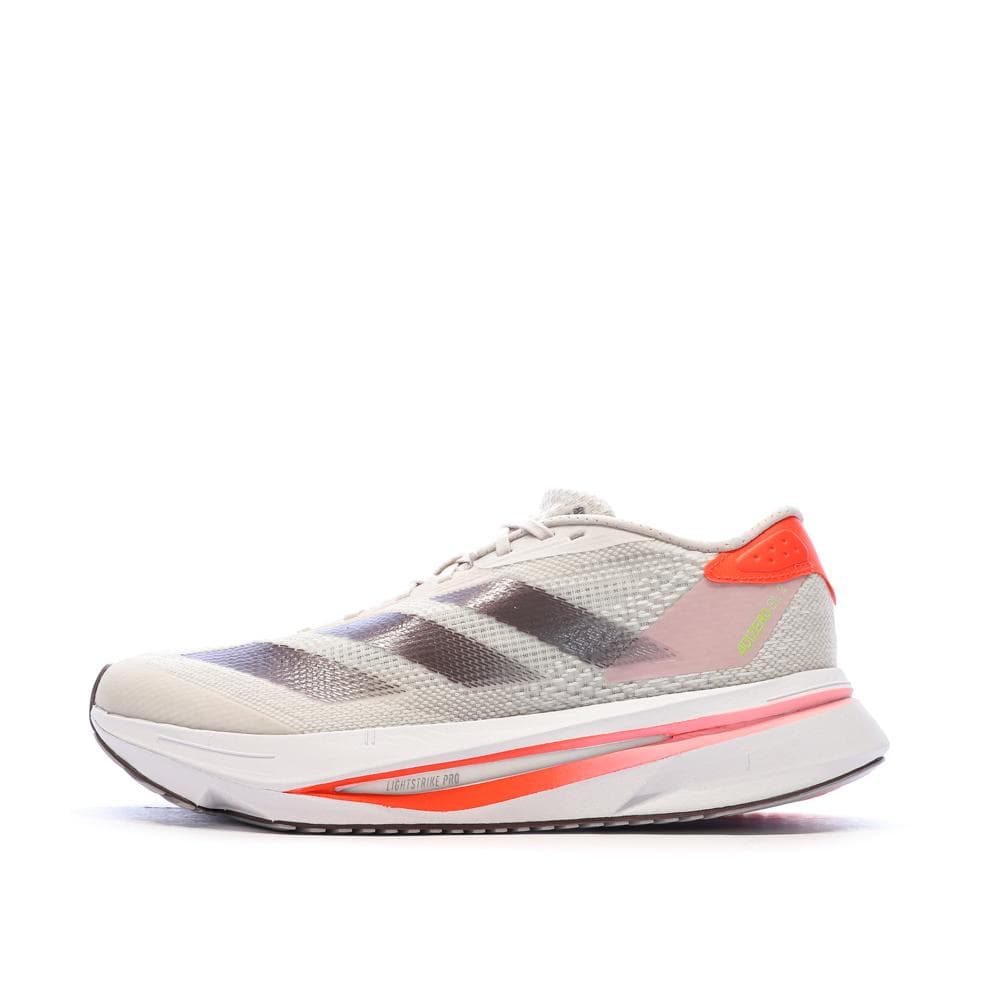 Chaussures de running Blanches/Roses Femme Adidas Adizeros 1