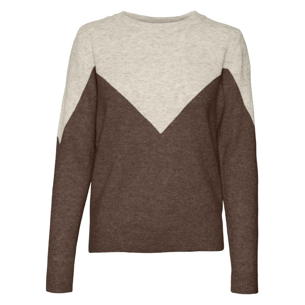 Pull Marron/Blanc Femme Vero Moda Plaza 3