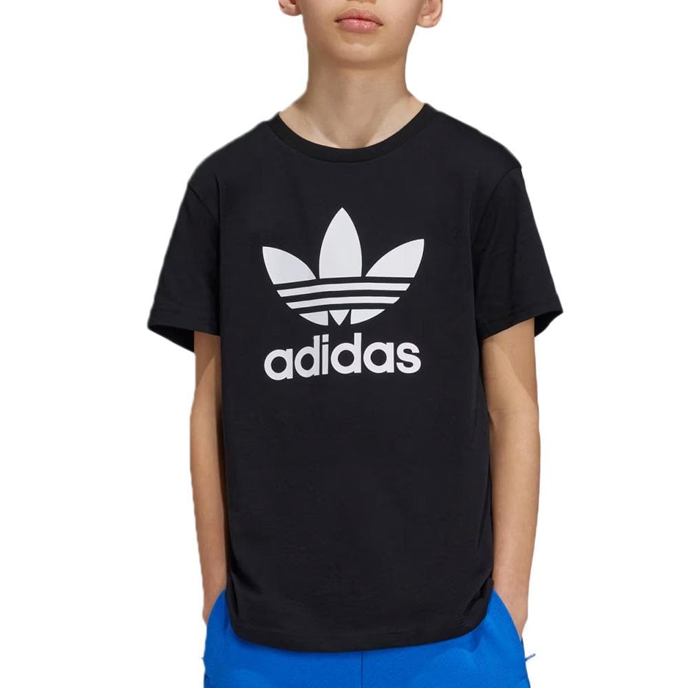 T-Shirt Noir Garçon Adidas Trefoil IY7421 1