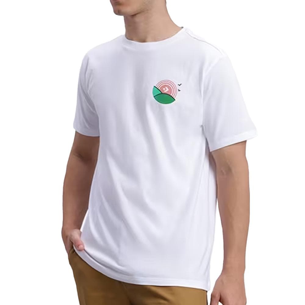 T-shirt Blanc Homme Converse Outdoor Leaf 1
