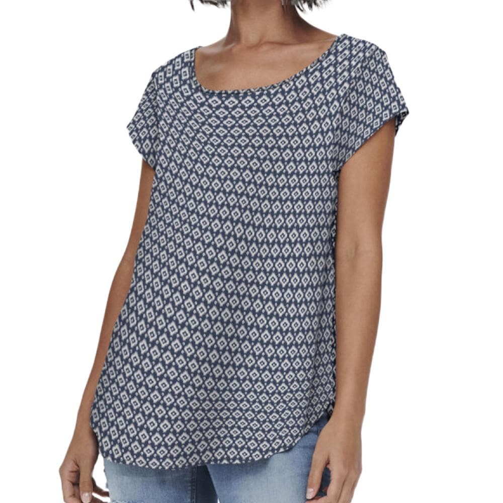 Top Bleu imprimé Femme Only Nova 1
