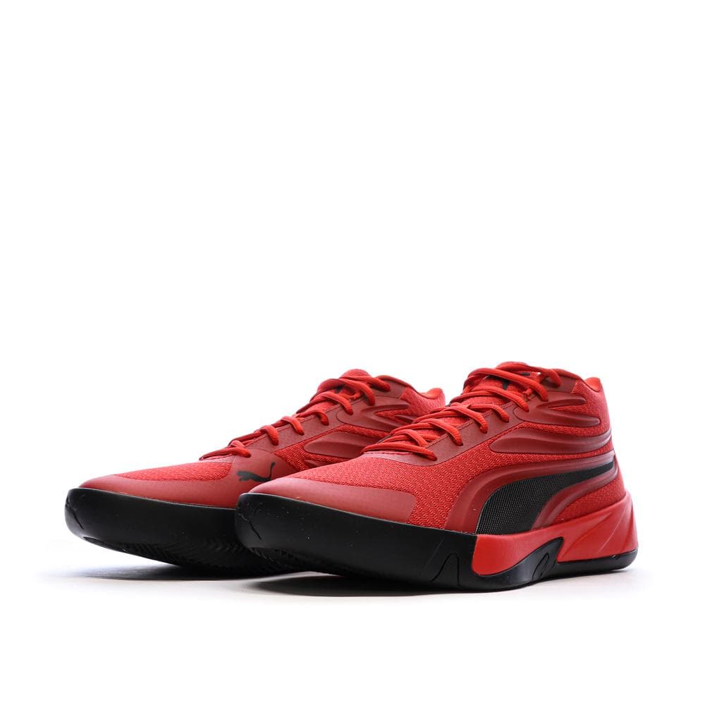 Chaussures de Baskets Rouges/Noires Homme Puma Court Pro 6