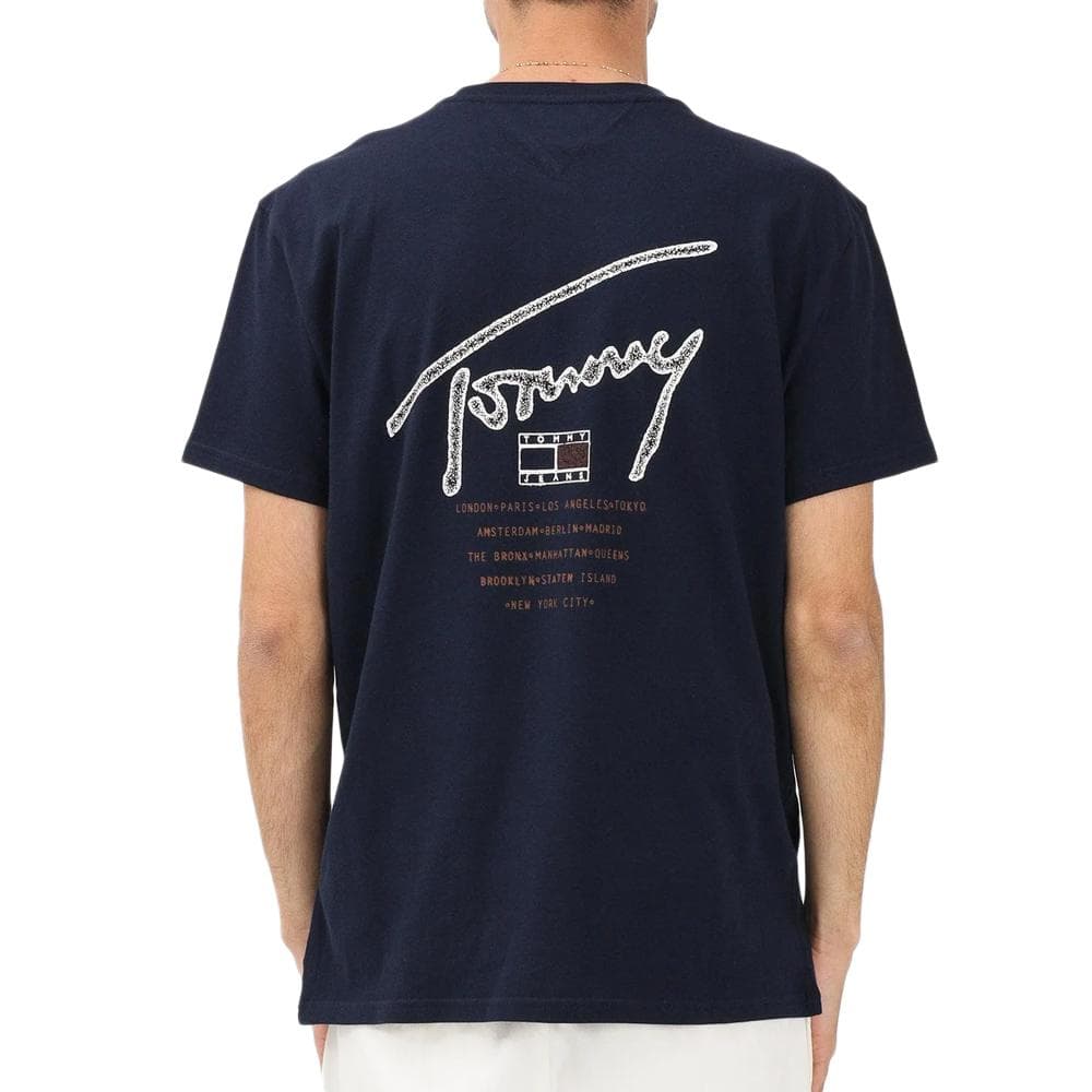 T-Shirt Marine Homme Tommy Hilfiger Backpri 2