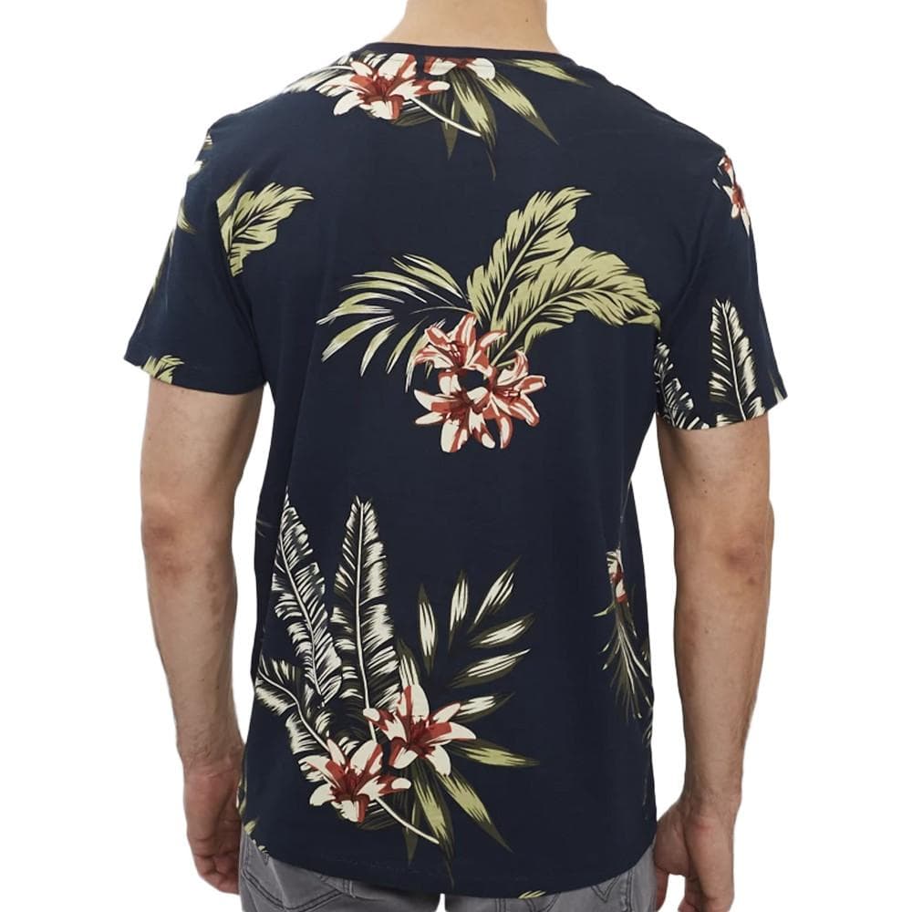 T-shirt Marine imprimés Homme Jack & Jones Tropic 2