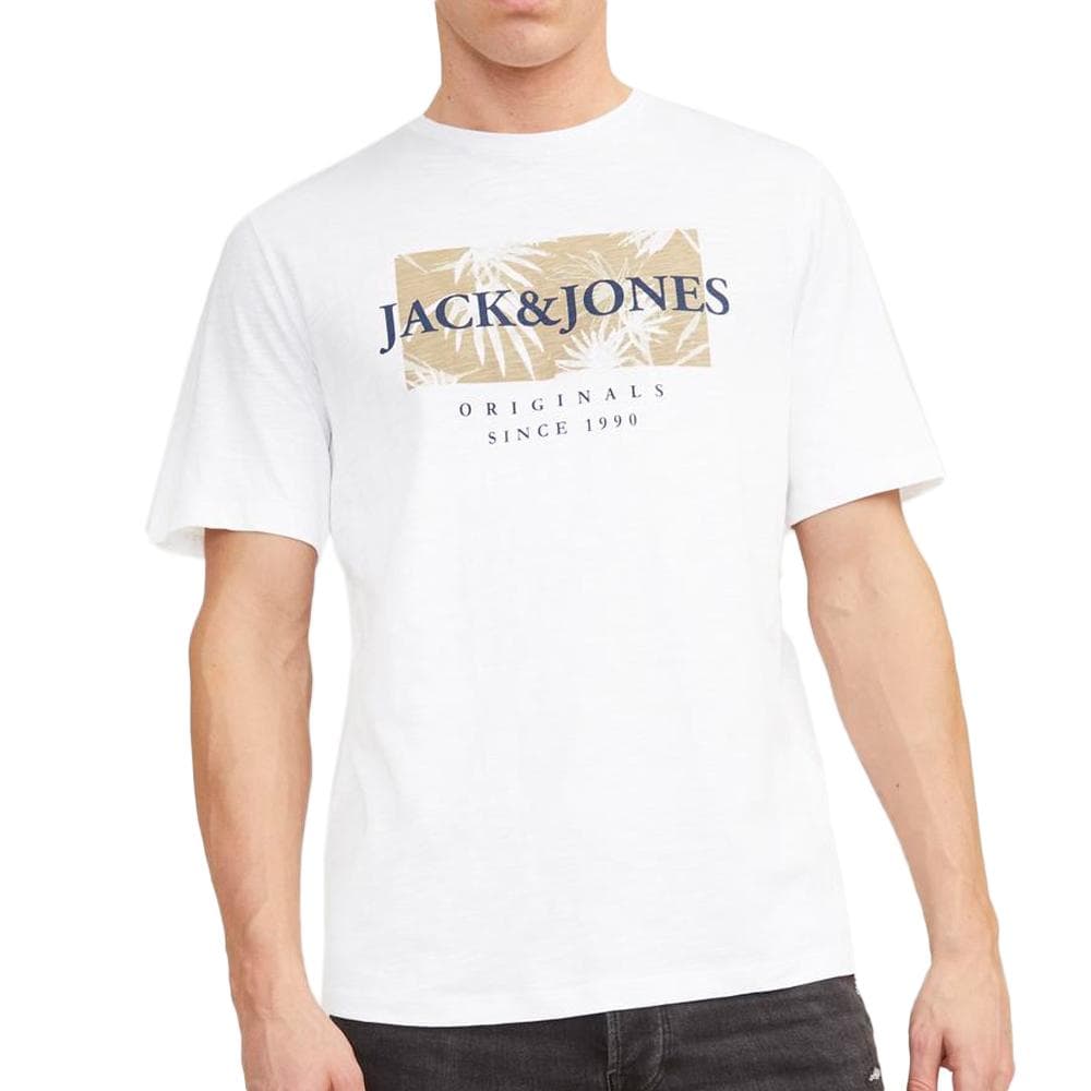 T-shirt Blanc Homme Jack & Jones 12255042 1