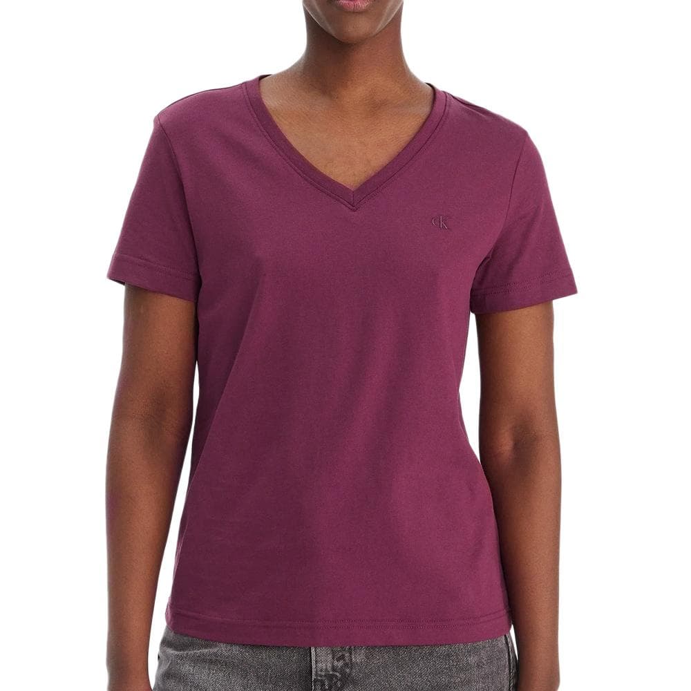 T-Shirt Bordeaux Femme Calvin Klein Jeans Archive LV047B205G 1