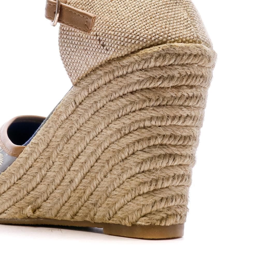 Sandales Compensées Bleu/Fleurs Femme Beppi 7