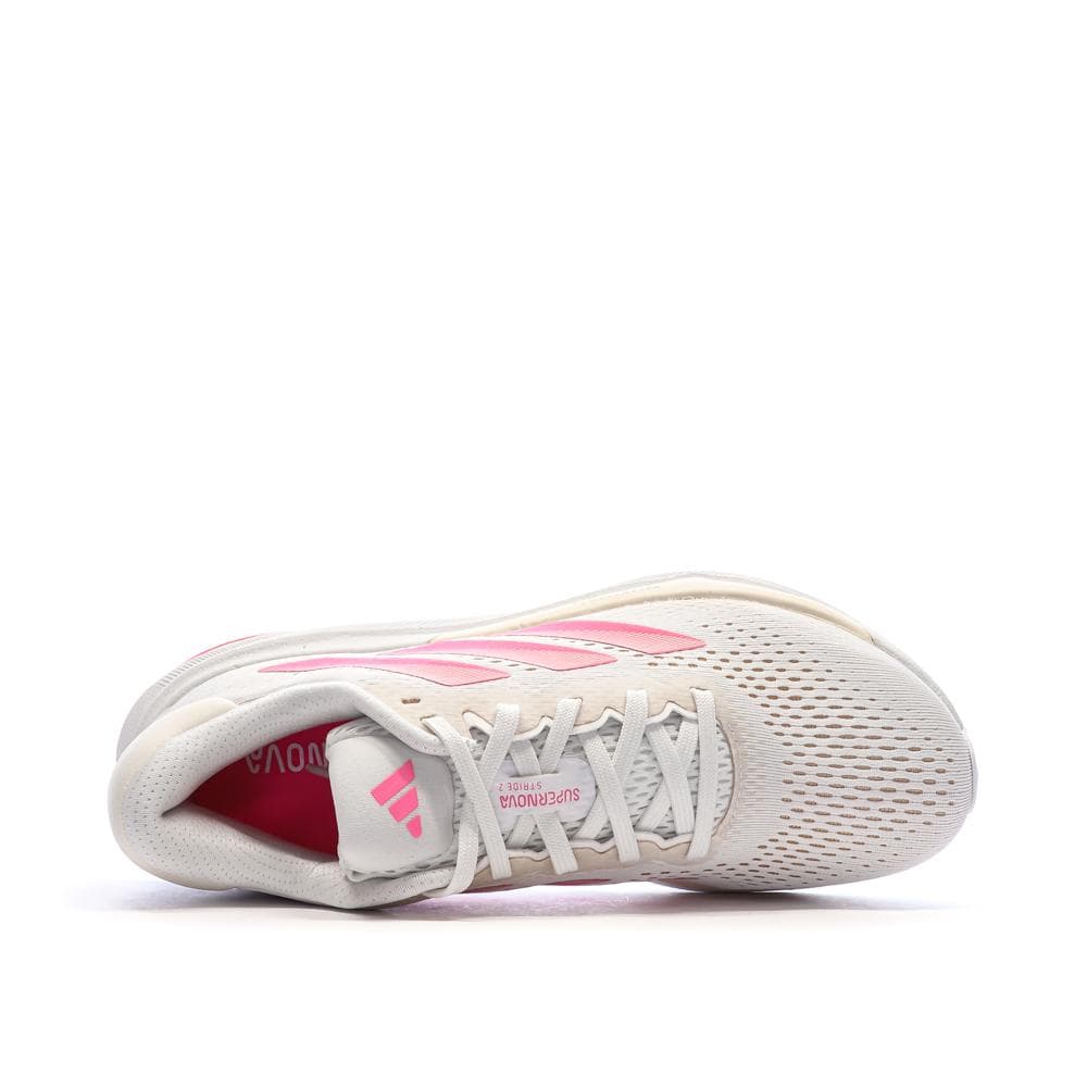 Baskets Blanches/Roses Femme Adidas Stride 4