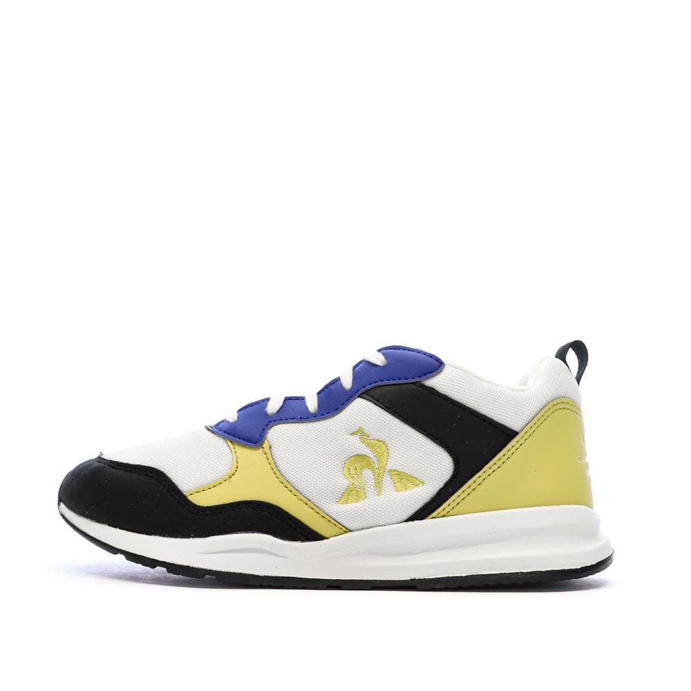 Baskets Blanc/Noir/Jaune Garçon Le Coq Sportif R500 1