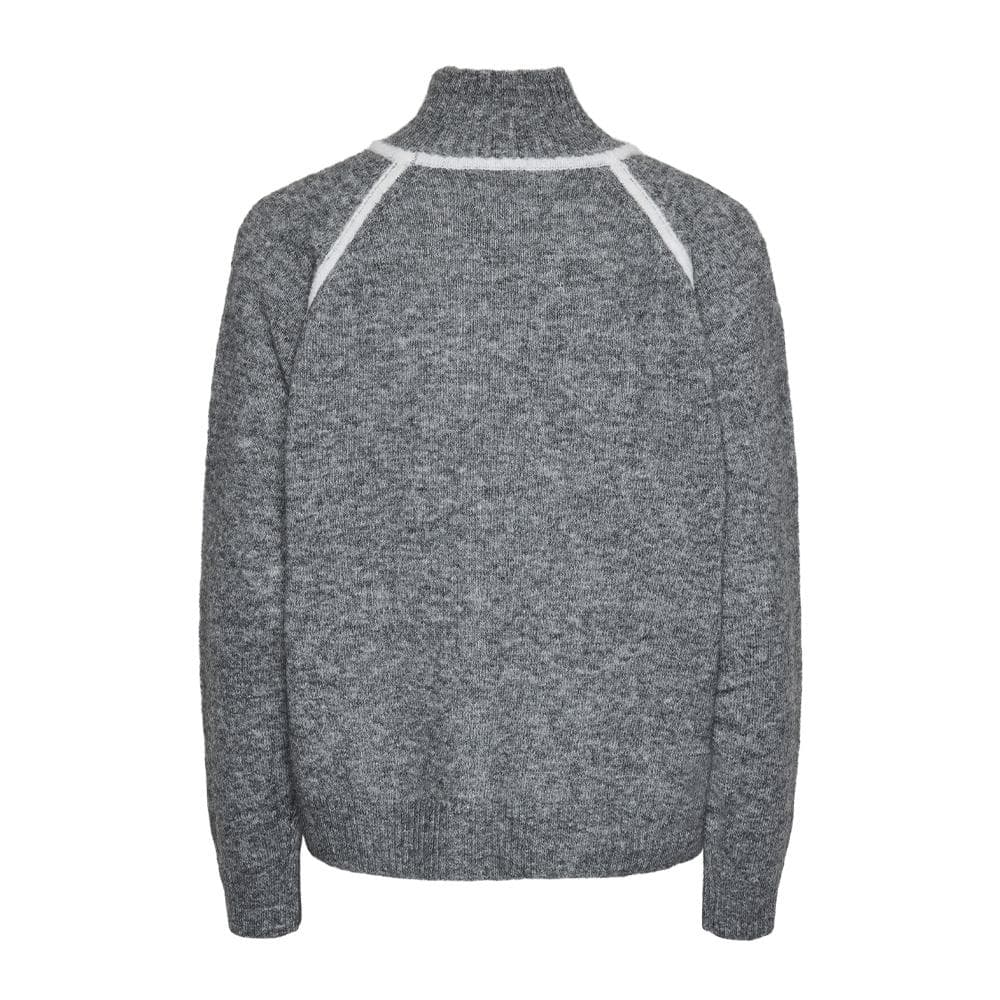 Pull Gris/Blanc Femme Pieces Lola 2