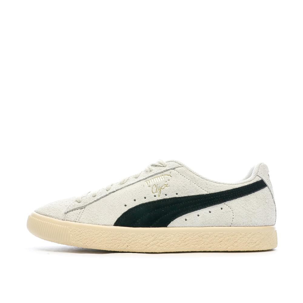 Baskets Blanches/Noires Homme Puma Clyde Teasel 1