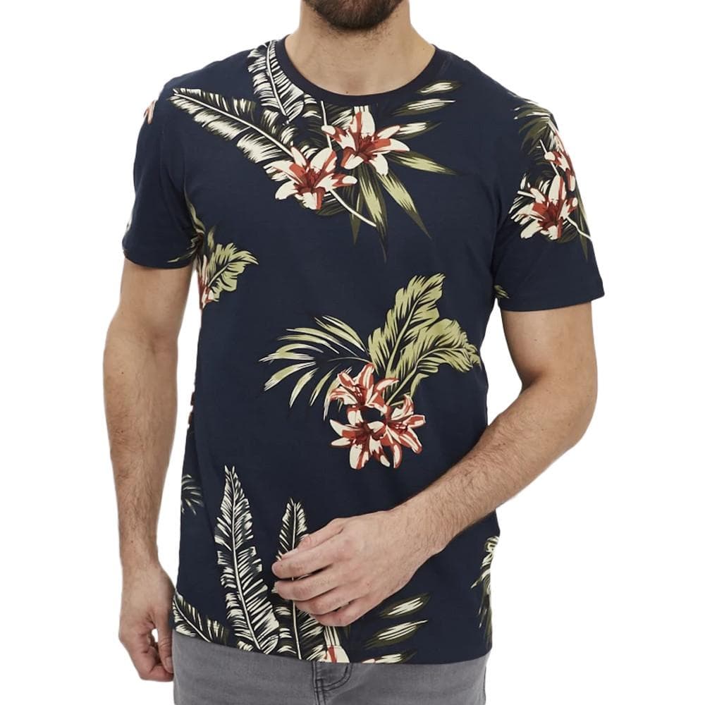 T-shirt Marine imprimés Homme Jack & Jones Tropic 1