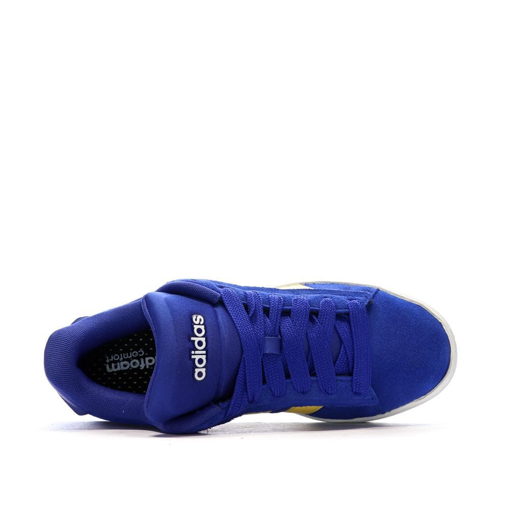 Baskets Bleu/Jaune Mixte Adidas Grand Court 4