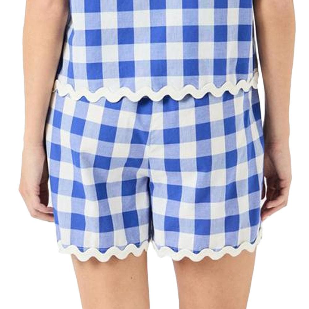Short Vichy Bleu/Blanc Femme YAS Yaslura 2