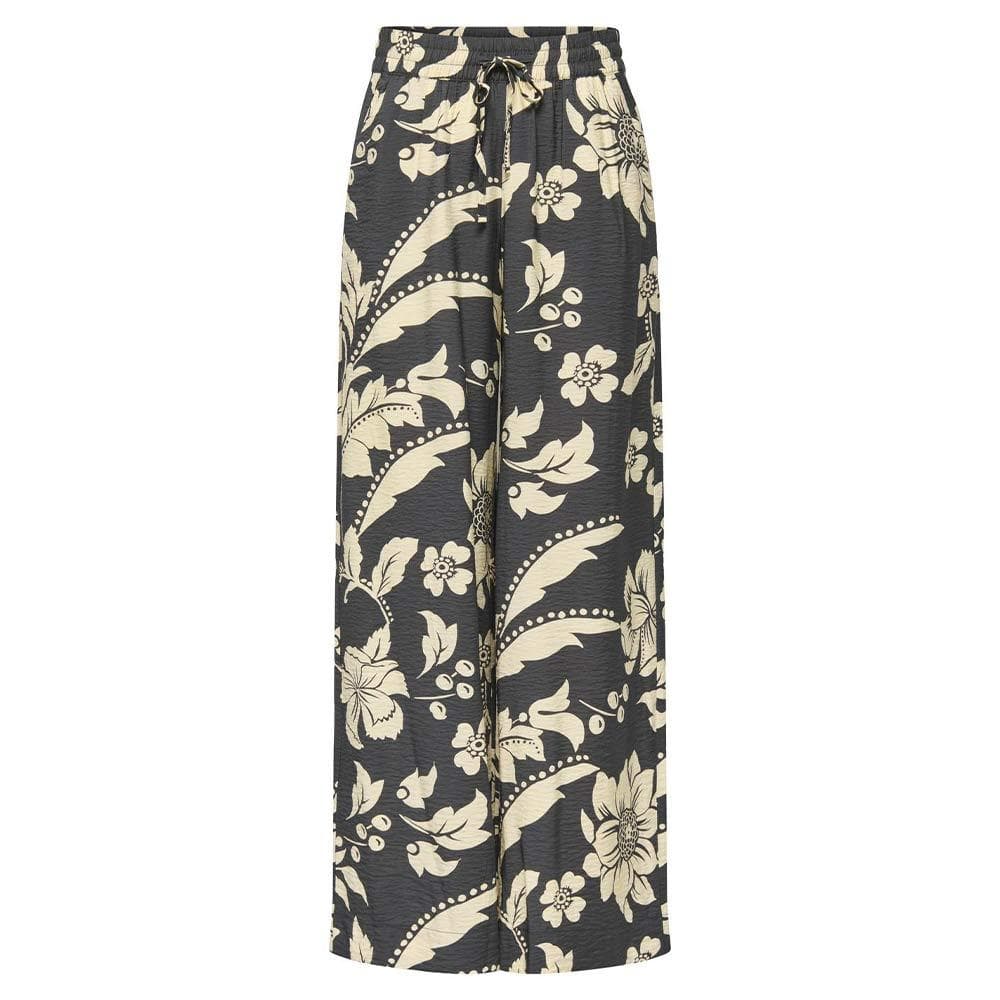 Pantalon fluide Imprimé Noir/Beige Femme JDY Life Palazzo 3