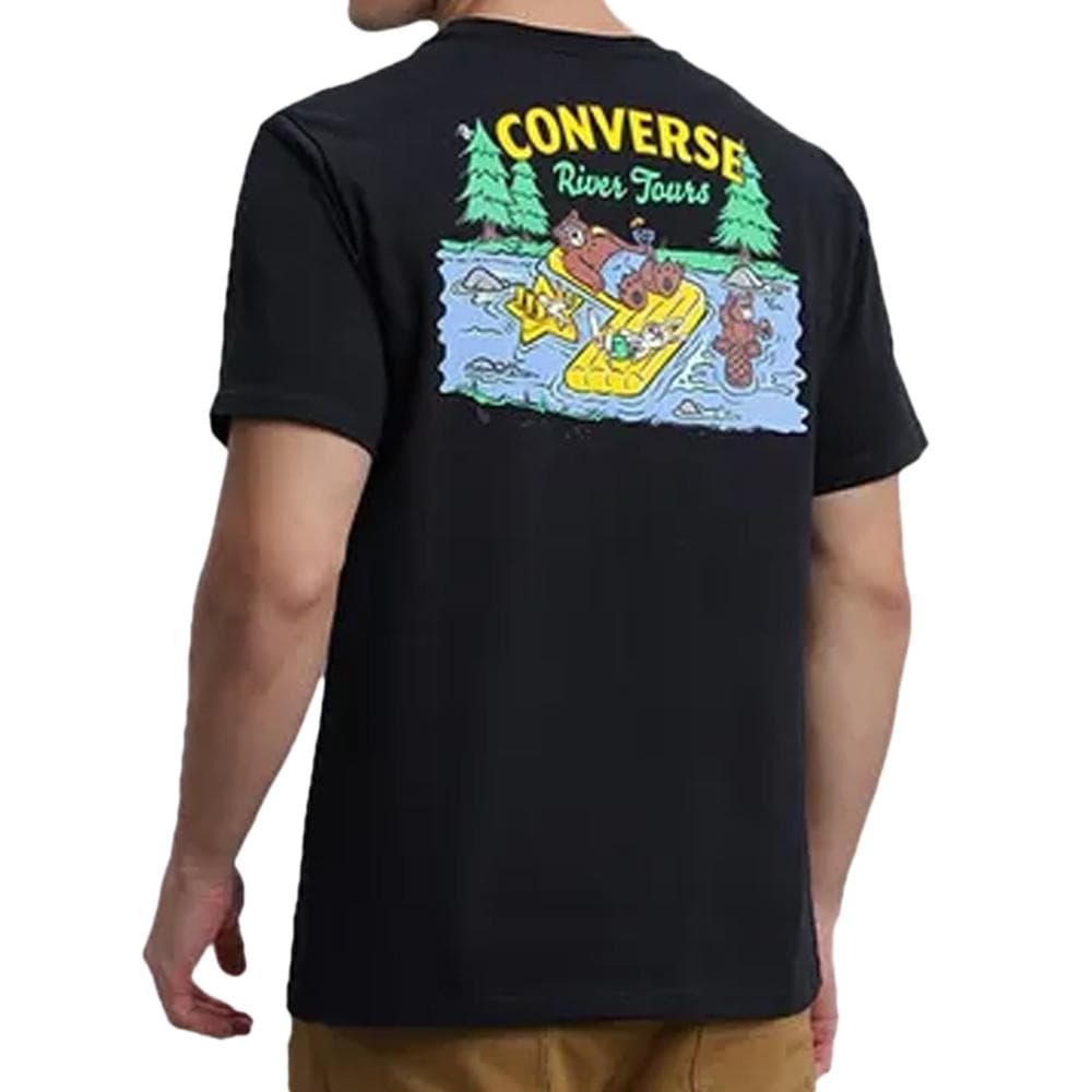 T-shirt Noir Homme Converse River 2