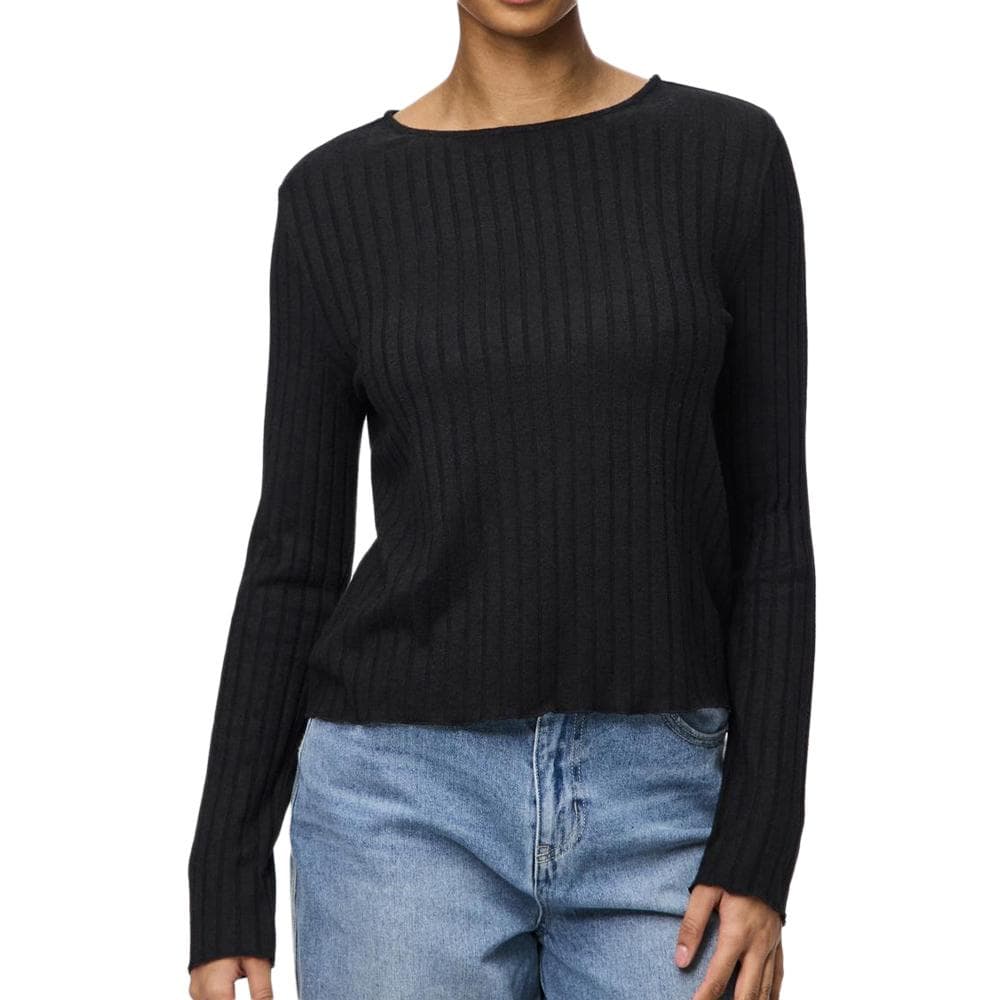T-Shirt Noir Femme Pieces Iris 1