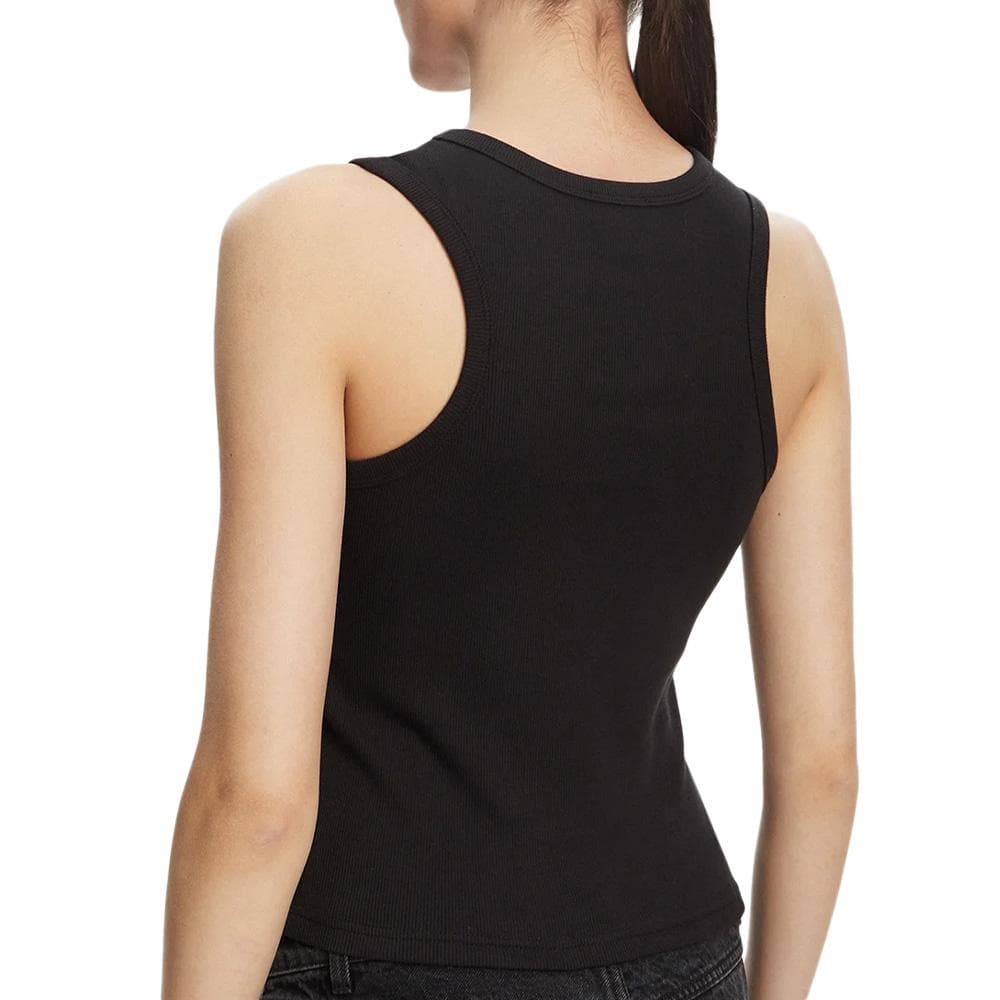 Débardeur Noir Femme Calvin Klein Jeans A Woven Label 2