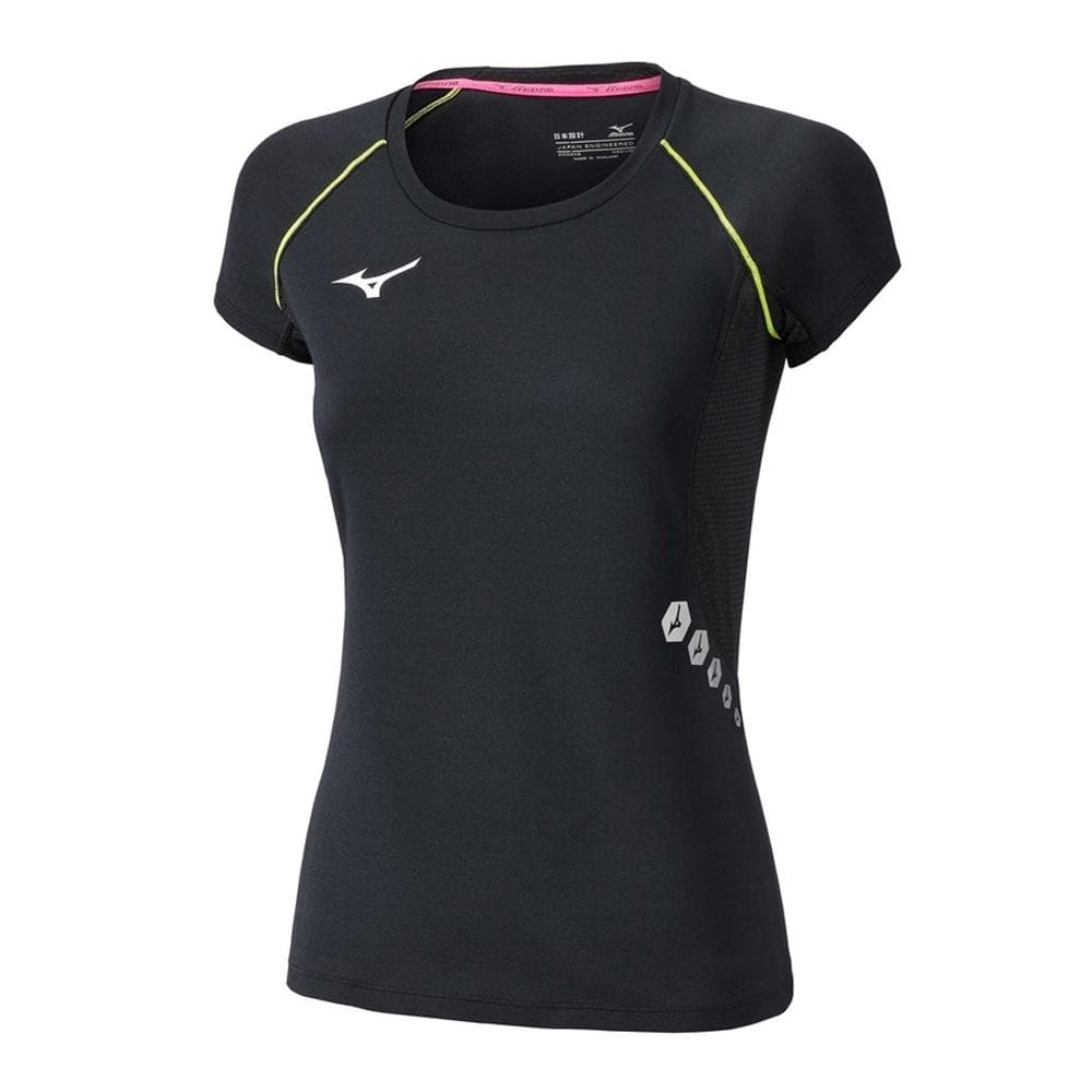 T-Shirt Noir Femme Mizuno Wos 1