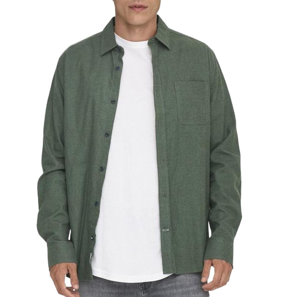 Chemise Verte Homme Only & Sons Road Life 1