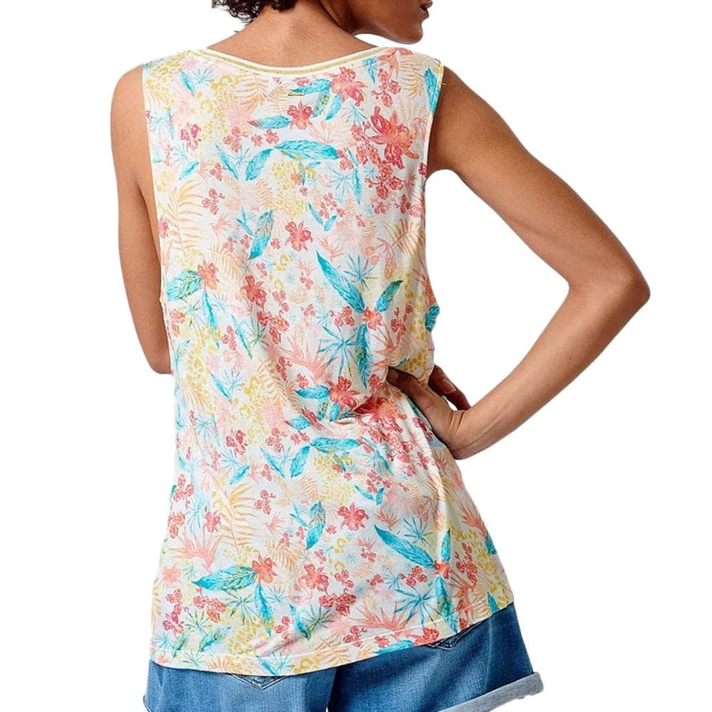 Débardeur Blanc à fleurs Femme Kaporal FREDA 2
