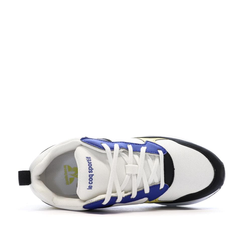 Baskets Blanc/Noir/Jaune Garçon Le Coq Sportif R500 4
