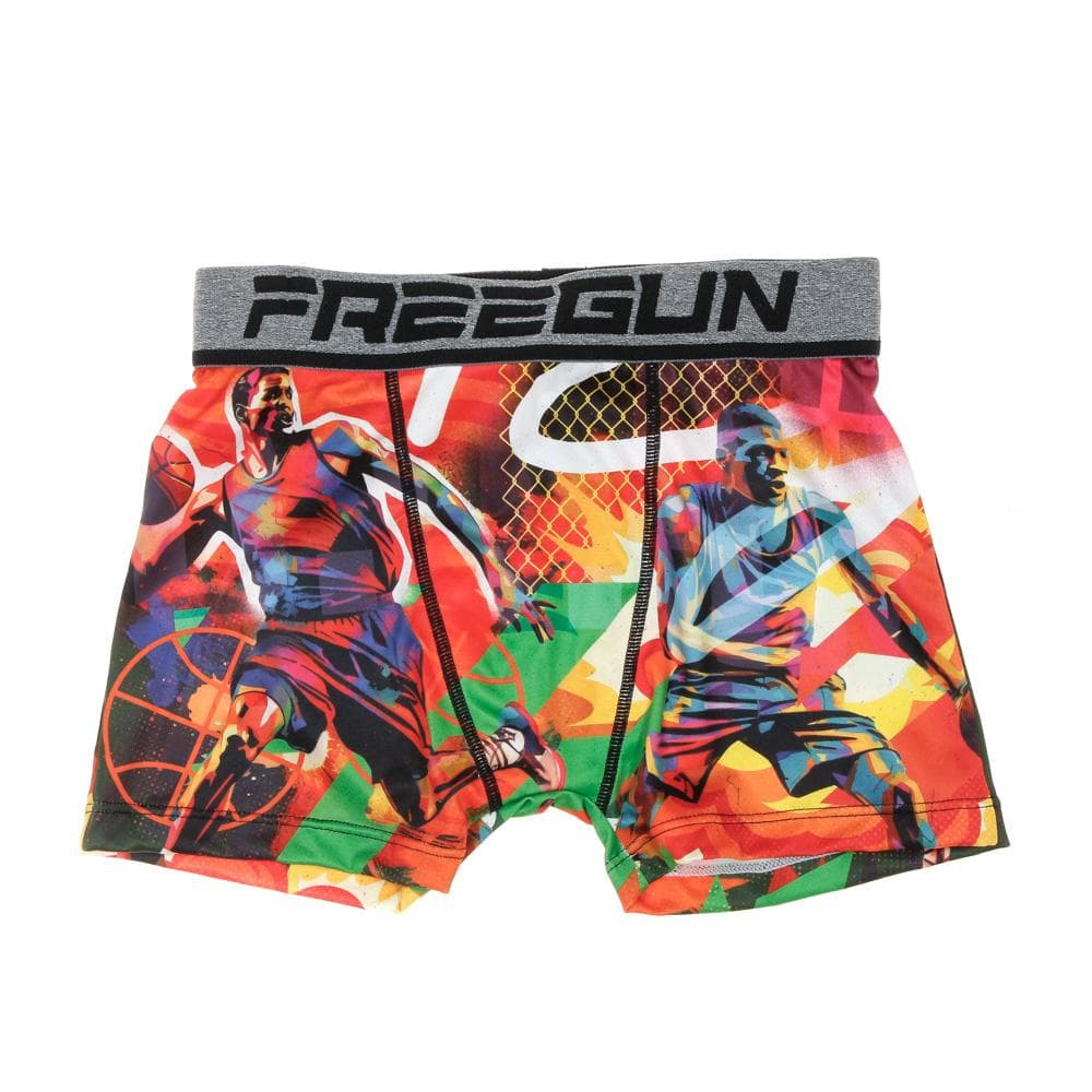 Boxer Orange Garçon Freegun Basketball 1