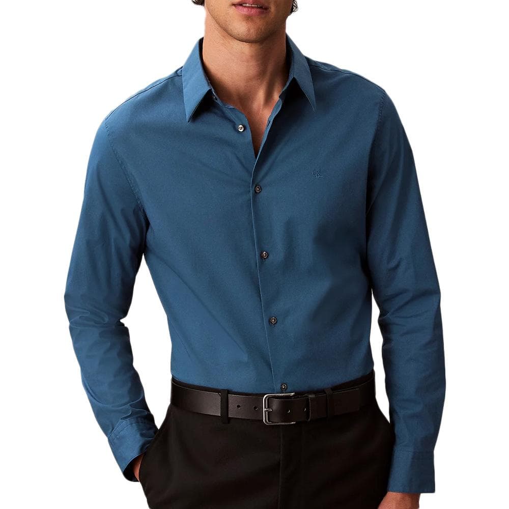 Chemise Bleu Homme Calvin Klein Jeans Solid 1