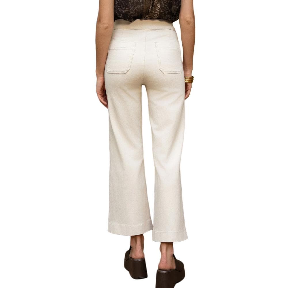 Jean Wide Blanc Créme Femme Vert Oraije Victorine 2