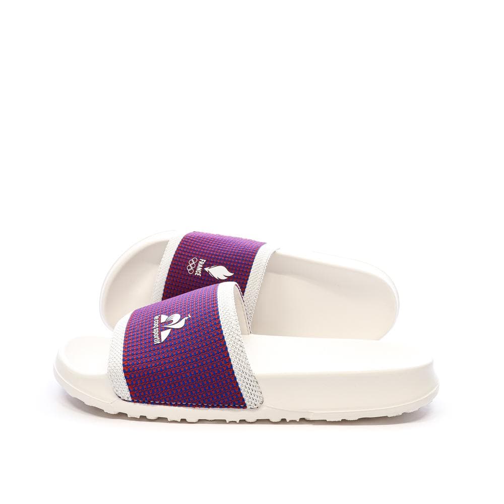 Claquettes Blanches/Bleu/Rouge Mixte Le Coq Sportif Slide 1