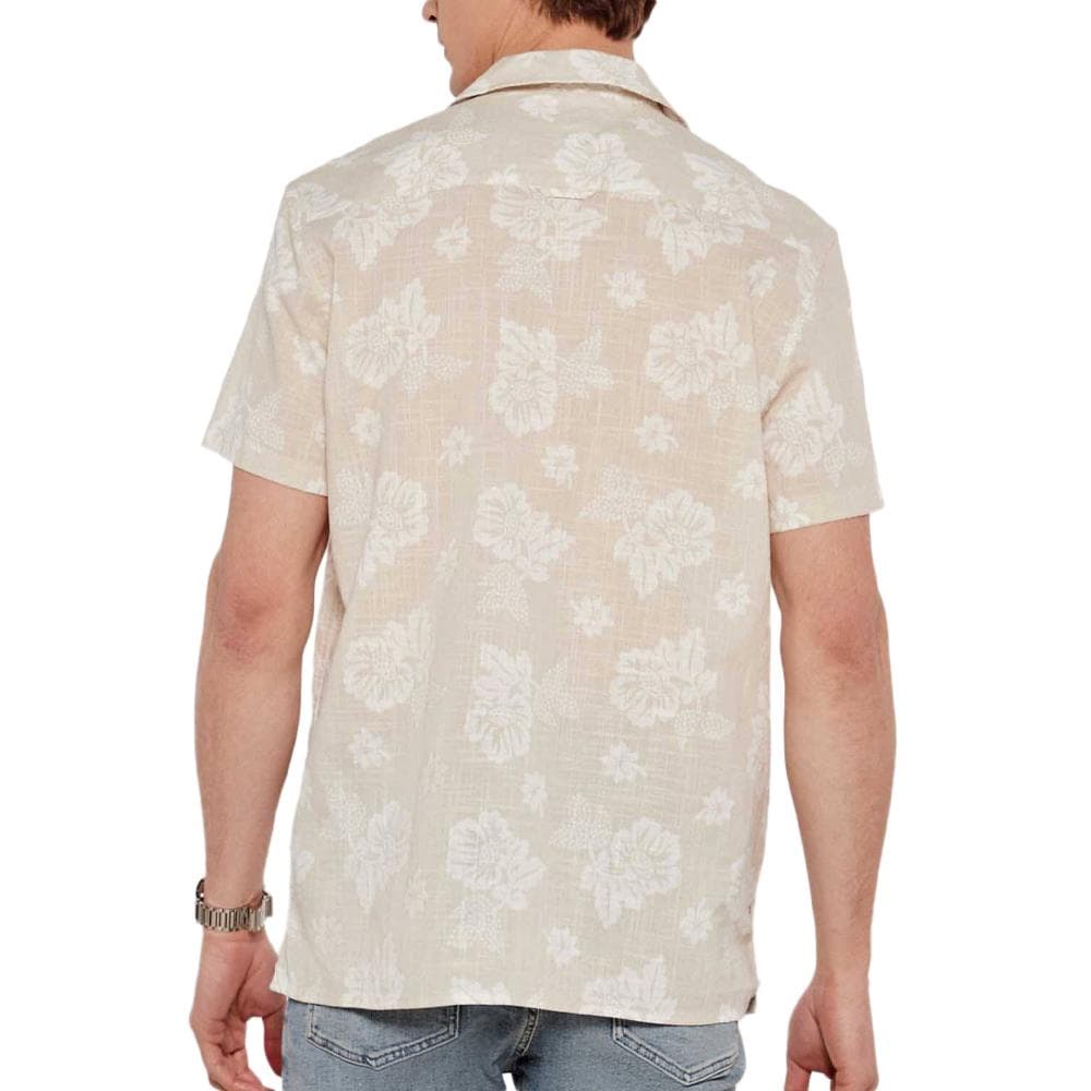 Chemise Beige Homme Tommy Hilfiger Tjm Reg Slub Aop 2