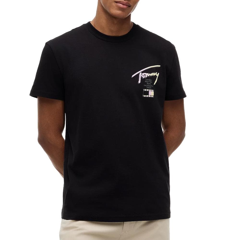 T-Shirt Noir Homme Tommy Hilfiger City Sign 1