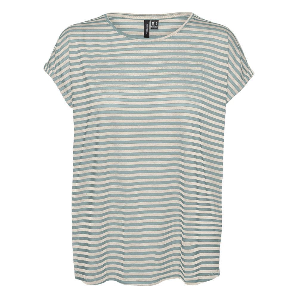 T-shirt Blanc/Vert Femme Vero Moda Mava 3