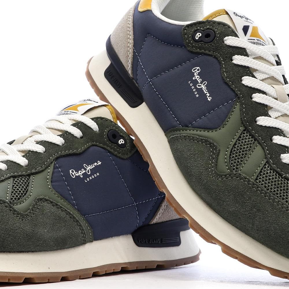 Baskets Vertes Homme Pepe jeans Brit Prints 7