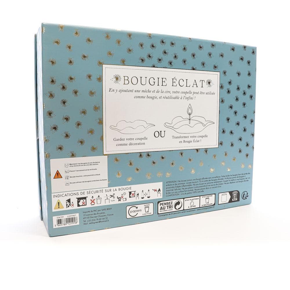 Set Coupelle Feuille et Cire Perle Bois De Cèdre 2