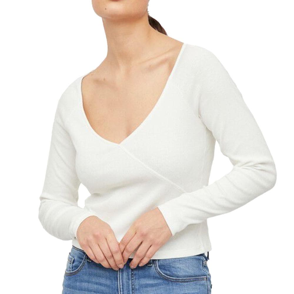 Top manches longues Écru Femme Vila Inny 1
