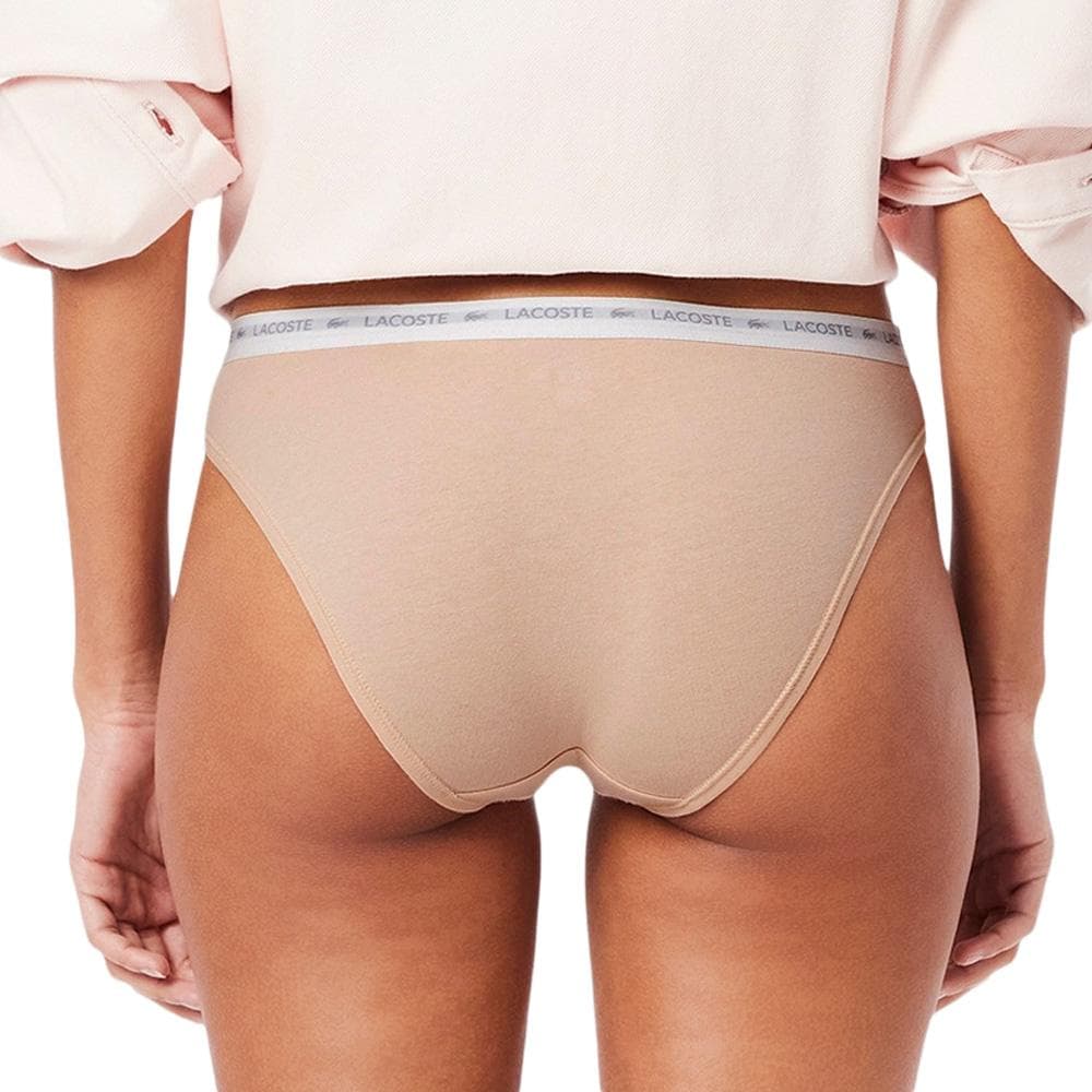 X3 Culottes Beige Femme Lacoste coton stretch 3